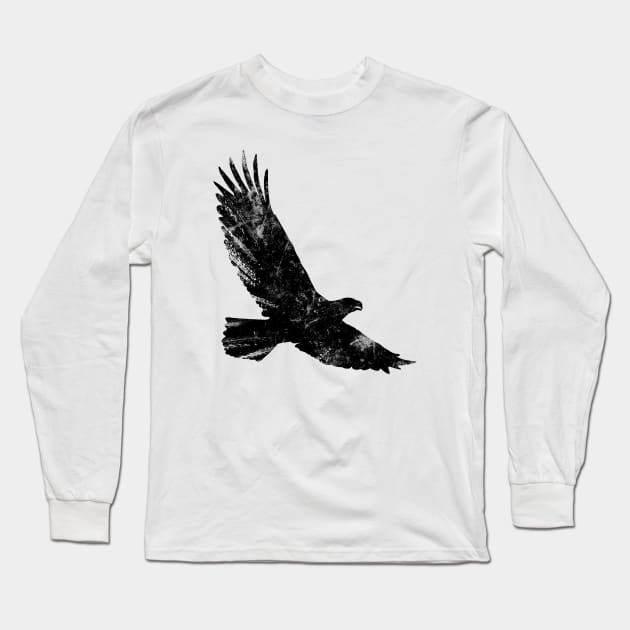 Eagle (white tshirt) Long Sleeve T-Shirt by YiannisTees